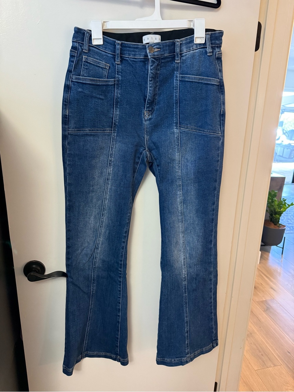 Saige Women's Dark Blue Stretch Bootcut Jeans